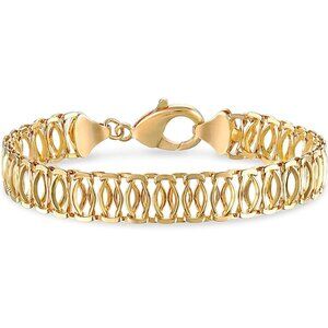 18K Gold Plated Mesh Bracelet for Women - Made in Brazil